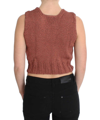 Chic Red Sleeveless Knit Vest Sweater - Luxury for You