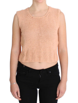 Elegant Pink Knitted Sleeveless Vest Sweater - Luxury for You