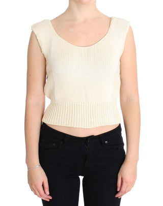 Beige Sleeveless Knit Vest Sweater - Luxury for You