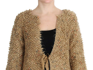 Elegant Beige Sweatercoat Cape - Luxury for You