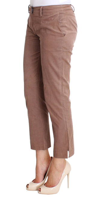 Chic Brown Cropped Corduroy Pants - Luxury for You