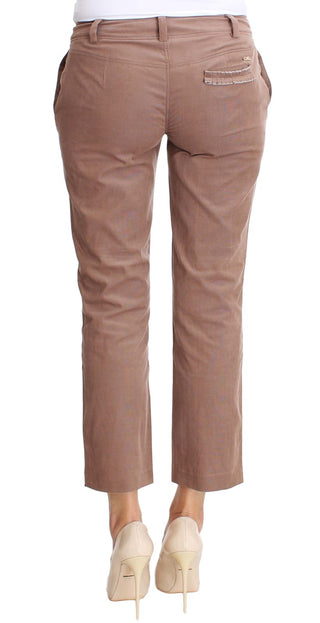 Chic Brown Cropped Corduroy Pants - Luxury for You