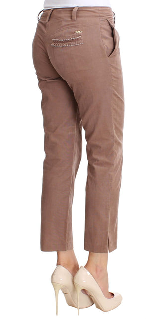 Chic Brown Cropped Corduroy Pants - Luxury for You