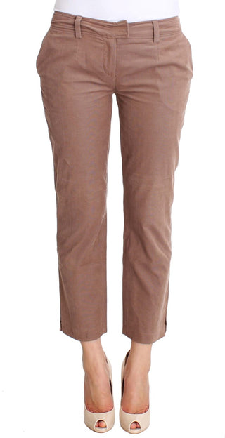 Chic Brown Cropped Corduroy Pants - Luxury for You