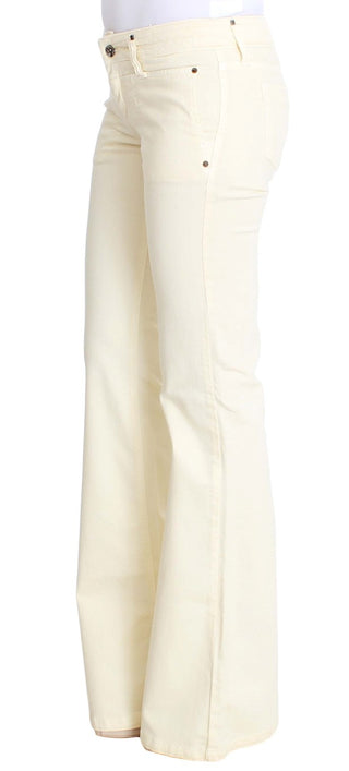 Chic Off-white Flared Designer Jeans - Luxury for You