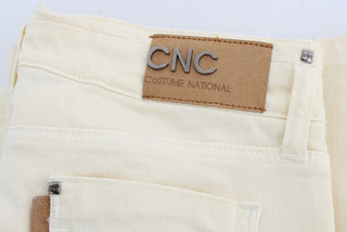 Chic Off-white Flared Designer Jeans - Luxury for You