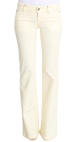 Chic Off-white Flared Designer Jeans - Luxury for You