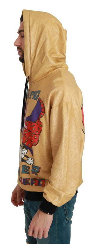 Exquisite Gold Hooded Cotton Sweater - Luxury for You