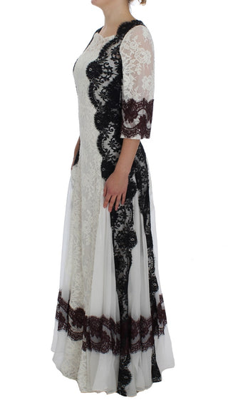 Floral Lace Silk Blend Maxi Dress - Luxury for You