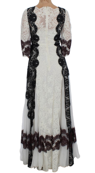 Floral Lace Silk Blend Maxi Dress - Luxury for You