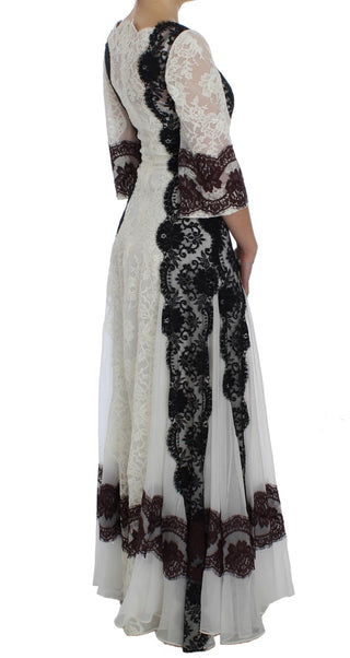 Floral Lace Silk Blend Maxi Dress - Luxury for You