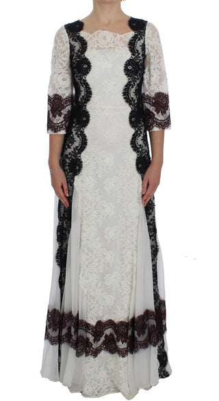 Floral Lace Silk Blend Maxi Dress - Luxury for You