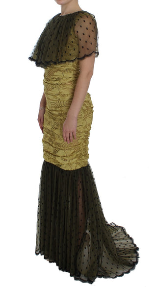 Yellow Floral Lace Sheath Dress - Luxury for You