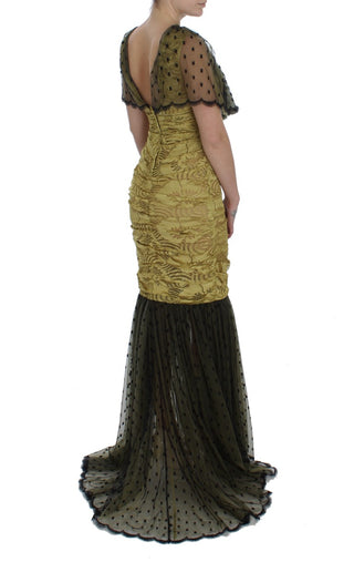 Yellow Floral Lace Sheath Dress - Luxury for You