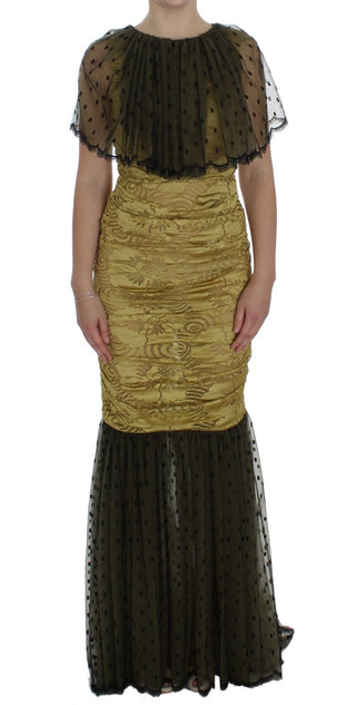 Yellow Floral Lace Sheath Dress - Luxury for You