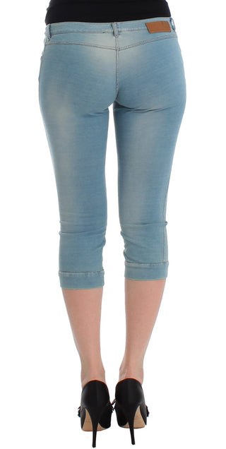 Elegant Light Blue Capri Jeans - Luxury for You