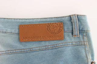 Elegant Light Blue Capri Jeans - Luxury for You