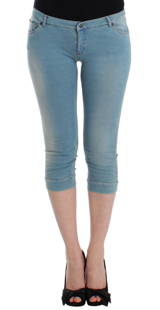 Elegant Light Blue Capri Jeans - Luxury for You