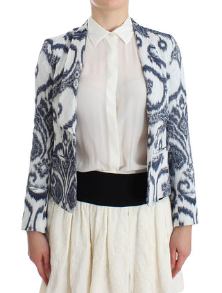 Elegant Two-tone Blue Short Blazer - Luxury for You