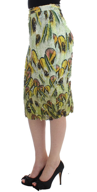 Vibrant Silk Blend Pencil Skirt - Luxury for You