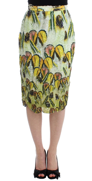 Vibrant Silk Blend Pencil Skirt - Luxury for You