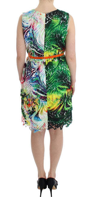 Multicolor Sheath Dress - Artful Elegance - Luxury for You