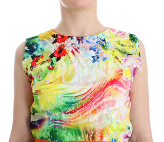 Multicolor Sheath Dress - Artful Elegance - Luxury for You