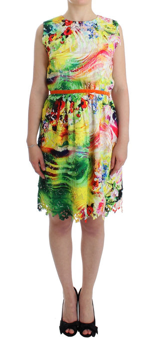 Multicolor Sheath Dress - Artful Elegance - Luxury for You