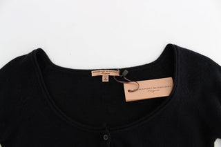 Chic Cropped Black Wool-cashmere Sweater - Luxury for You