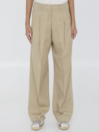 Wool Gabardine Trousers