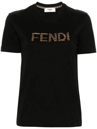 Fendi T-shirts And Polos Black