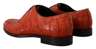 Exquisite Exotic Croc Leather Lace-up Dress Shoes