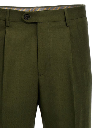 Jacquard Wool Pants