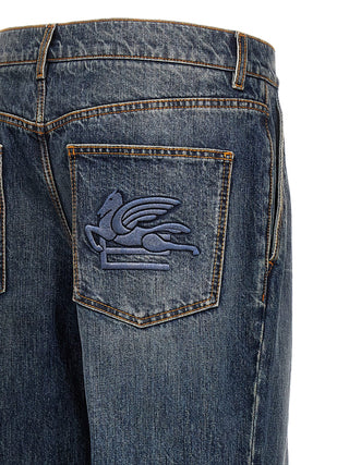 Logo Embroidery Jeans