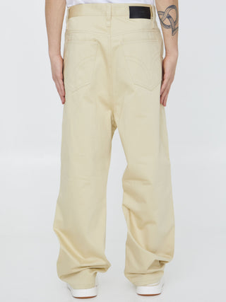 Beige Cotton Trousers