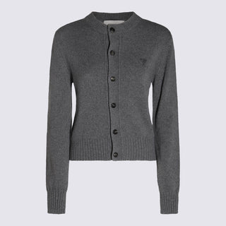 Ami Paris Sweaters Grey