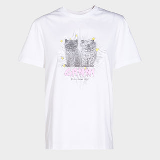 Ganni T-shirts And Polos White