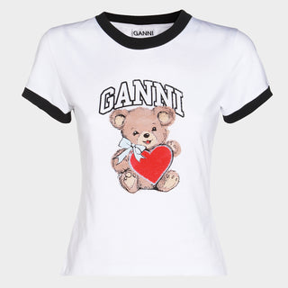 Ganni T-shirts And Polos White