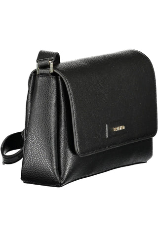 Black Polyester Women Handbag