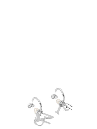 Logo Pearl Earrings