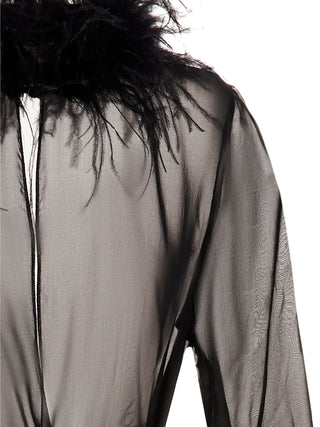 Feather Silk Dressing Gown