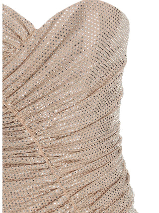 Diamond Crystallized Bustier Short Dress