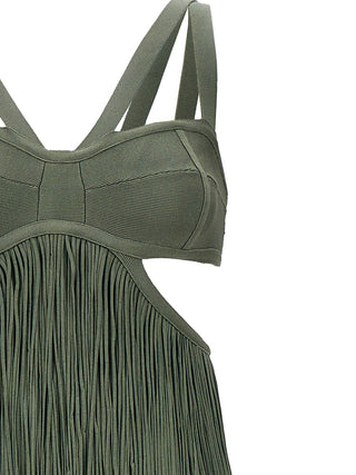 Strappy Tiered Fringe Dress