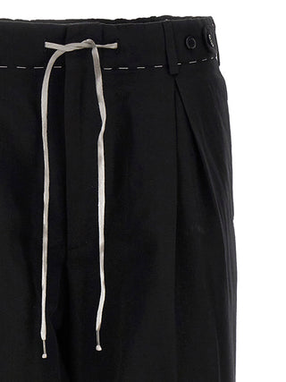 Drawstring Pants With Darts