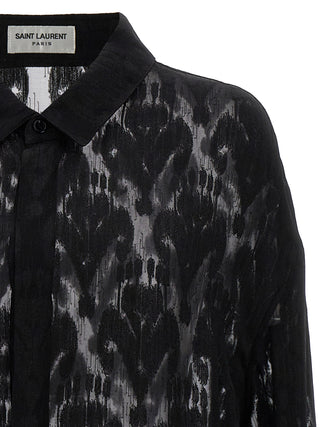 Transparent Silk Pattern Shirt.