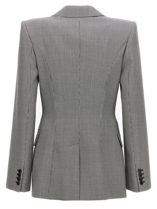 Double-breasted Houndstooth Blazer