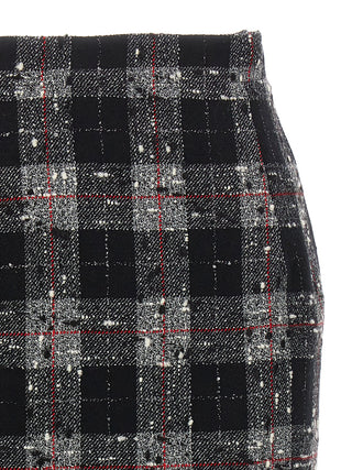 Check Wool Skirt