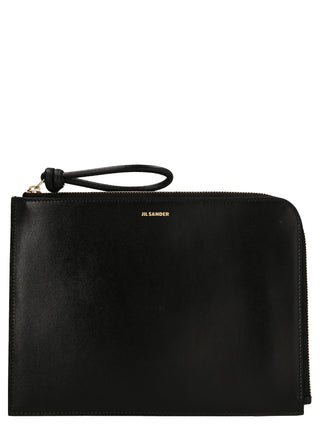 Logo Leather Clutch