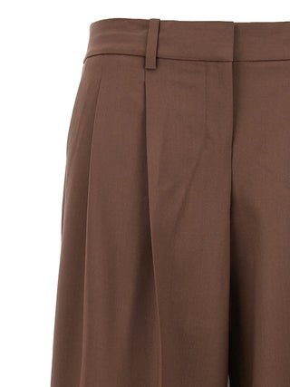 Low Rise Pleated Pants