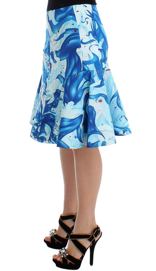 Elegant Fresco-print Knee-length Skirt - Luxury for You